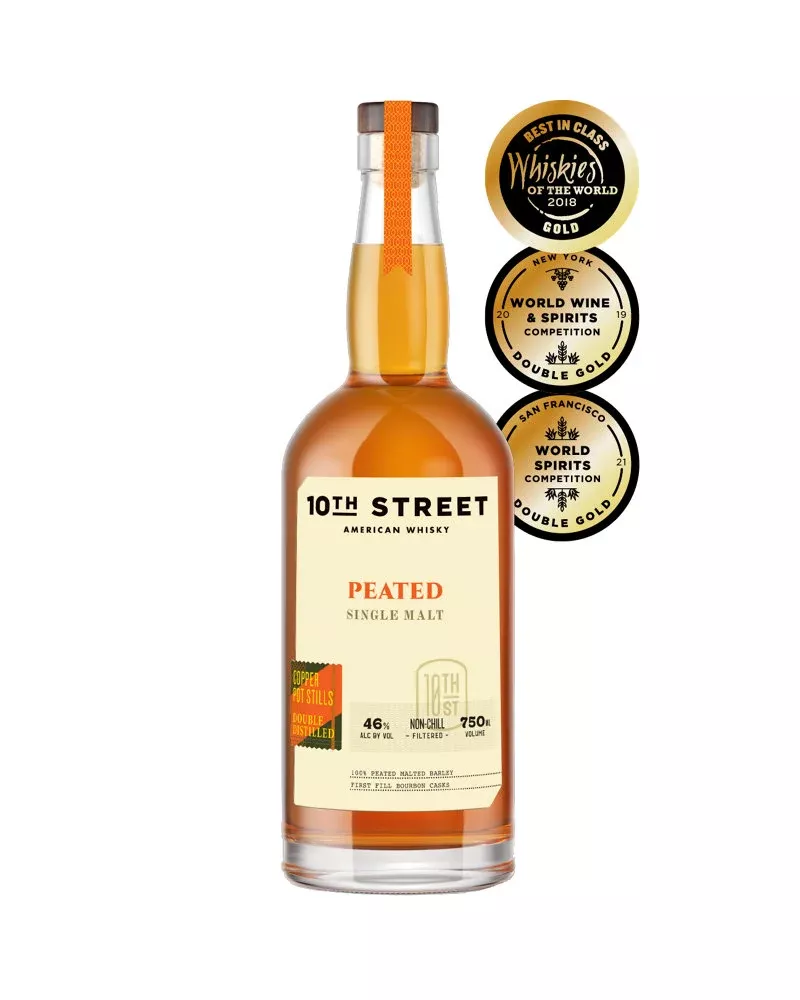 10th Street Distillery Peated American Single Malt Whisky 750ml