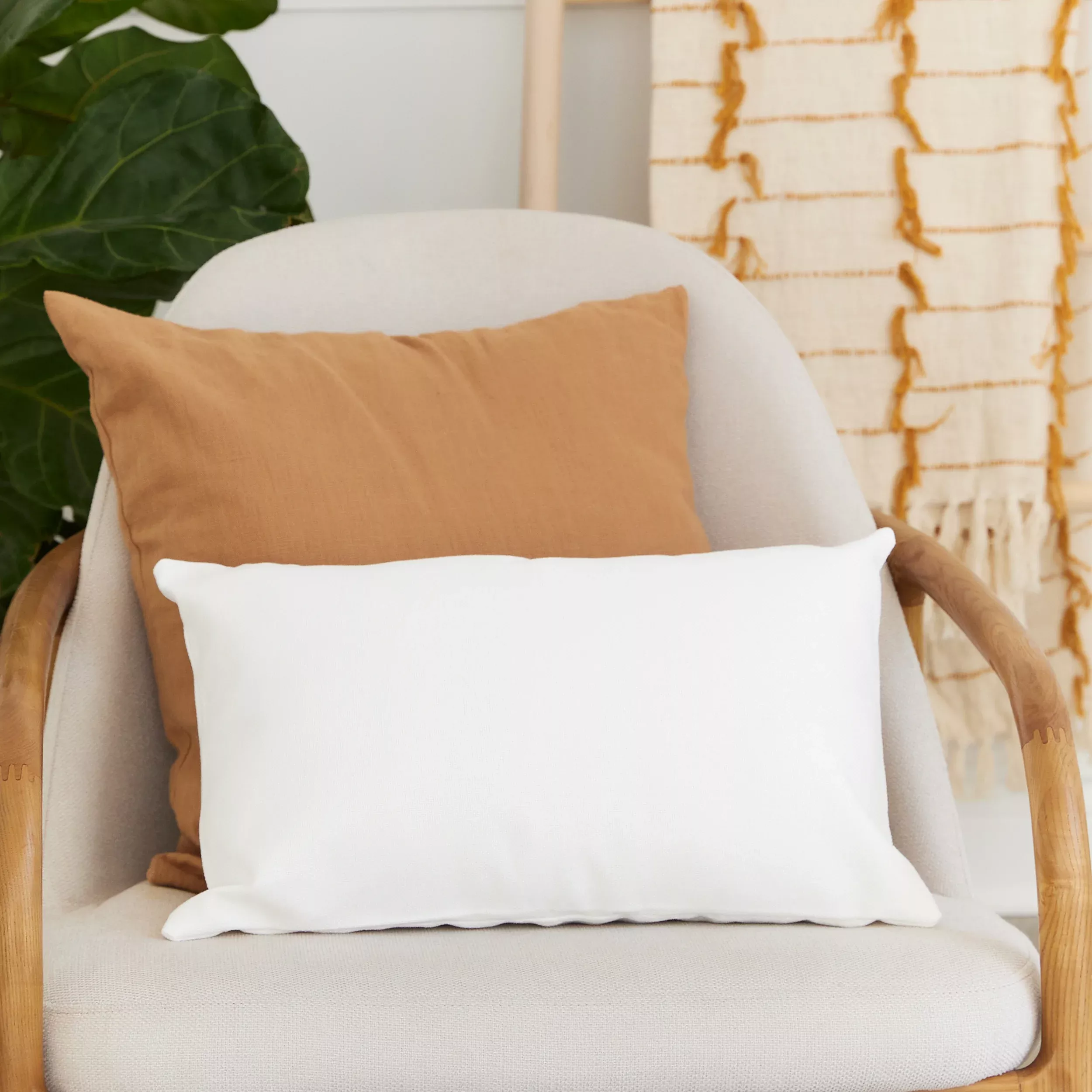 12" x 20" Rectangle Throw Pillow Cover and Insert Set - Blank