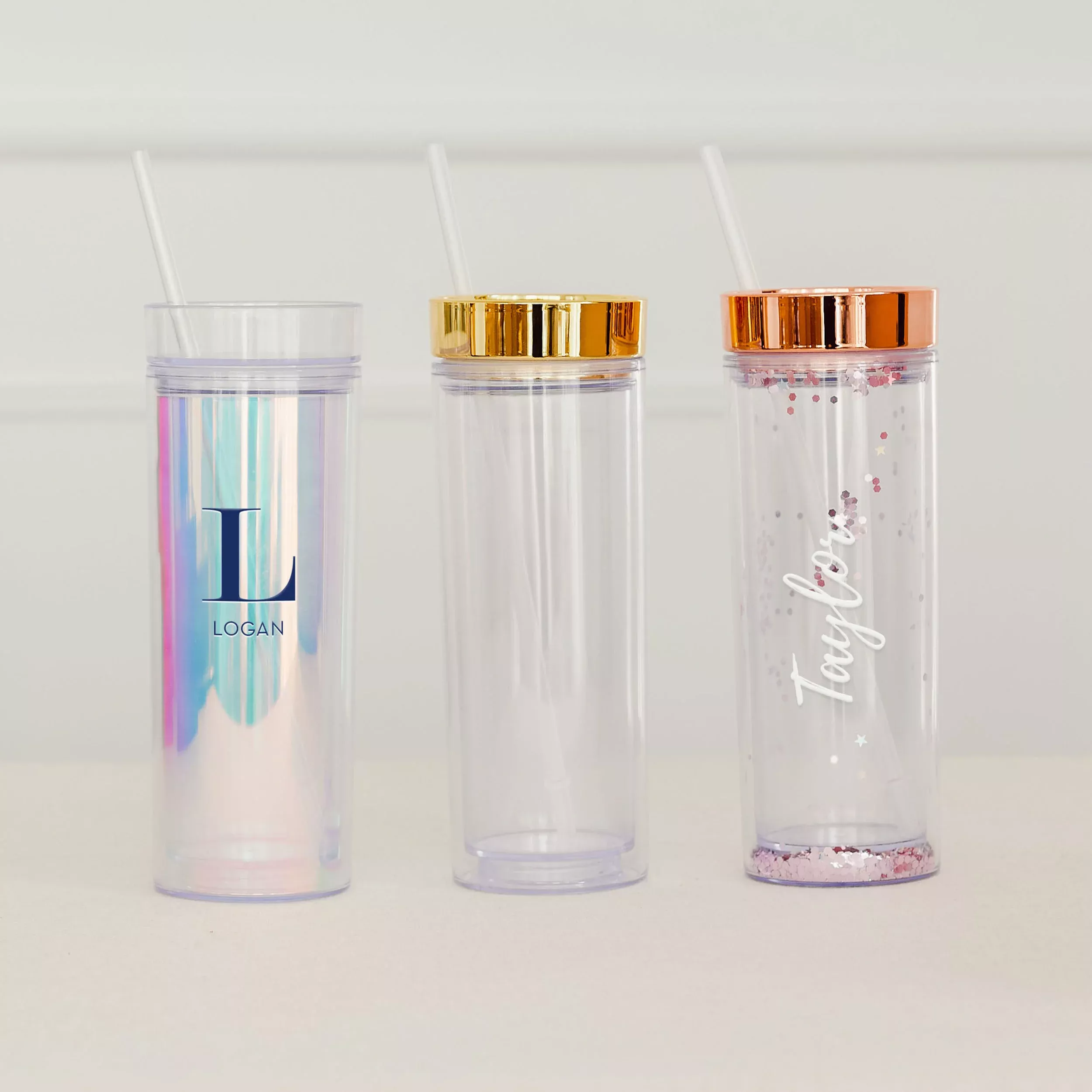 17 oz. Insulated Plastic Drink Tumbler with Lid and Straw - Blank