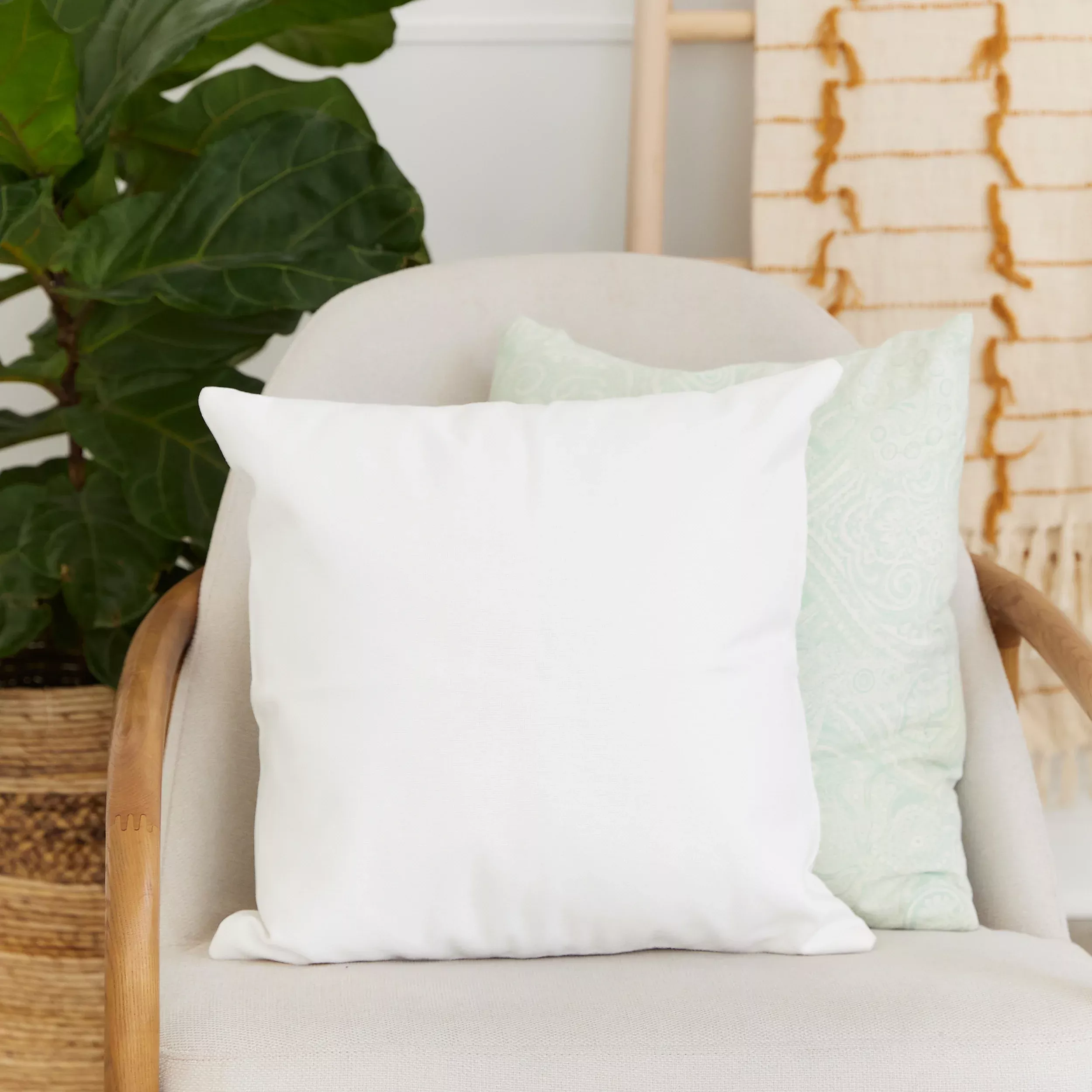 18" x 18" Square Throw Pillow Cover and Insert Set - Blank