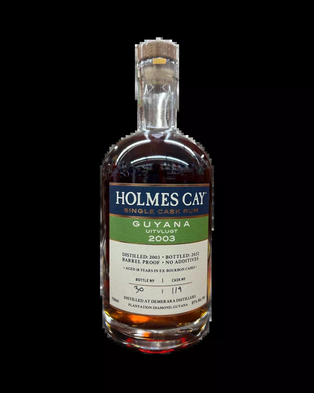 2003 Holmes Cay Uitvlugt 18 Year Old Single Cask Rum