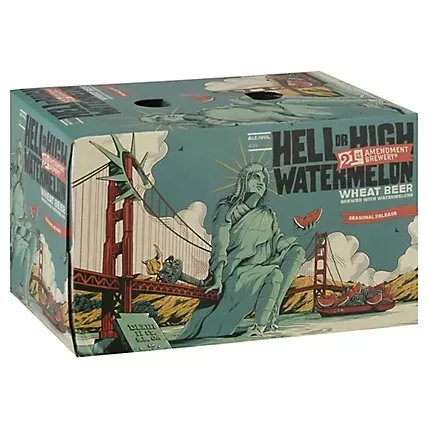 2024 21st Amendment Brewery Hell or High Watermelon Wheat Beer 12-Oz C