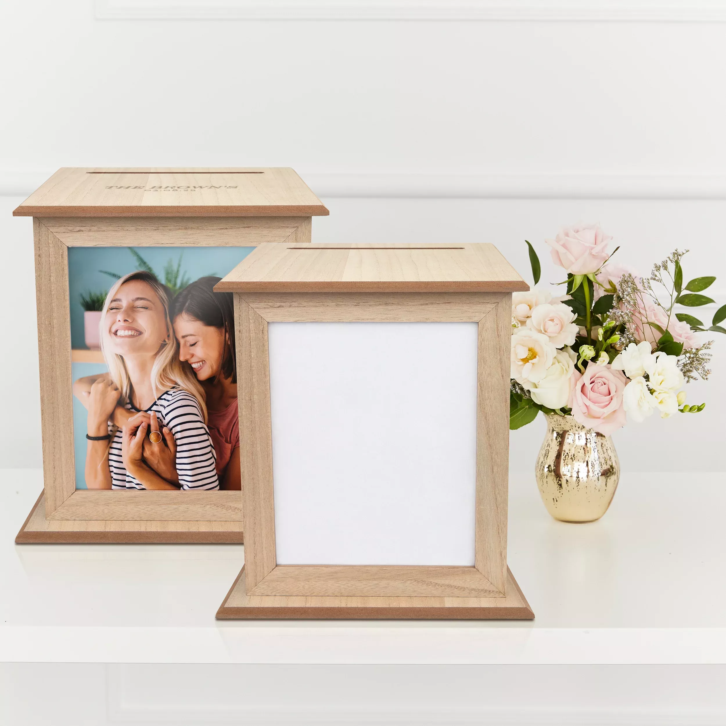 4-Sided Rotating Card Box Picture Frame - Blank
