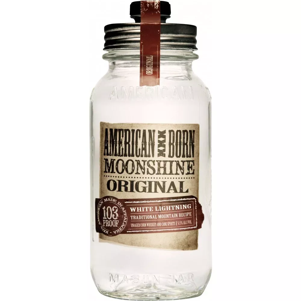 American Born White Lightning Moonshine Whiskey