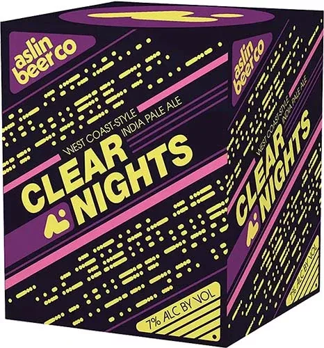 Aslin Clear Nights West Coast Style India Pale Ale Beer 16-Oz Can 4-Pa