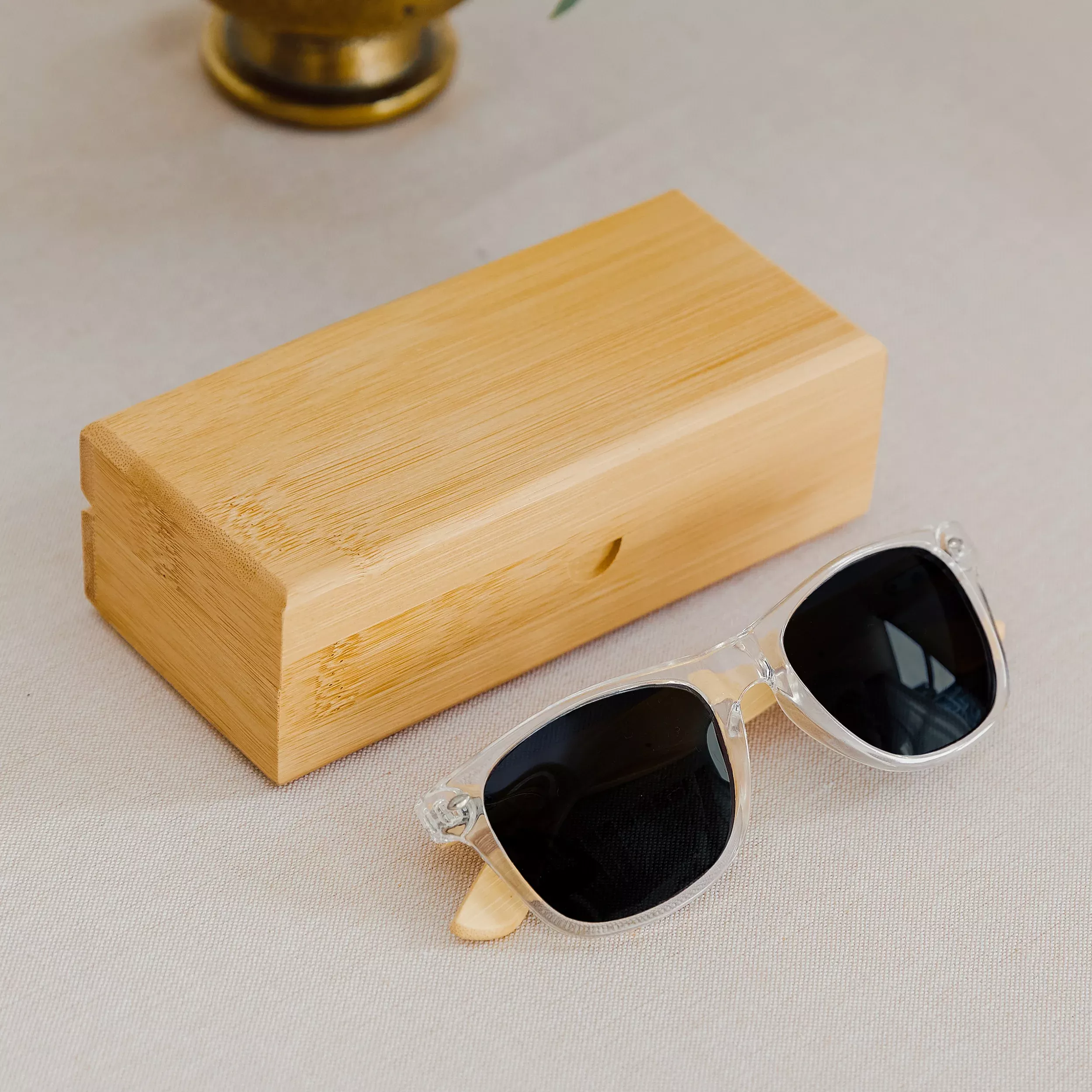 Bamboo Wood Sunglasses Case