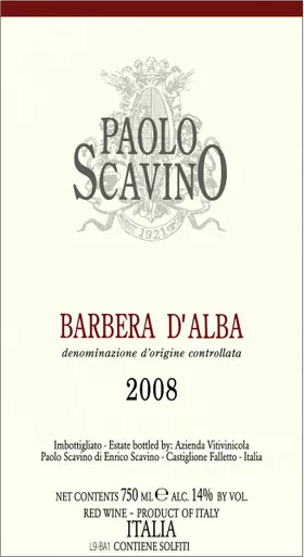 Barbera d'Alba Scavino
