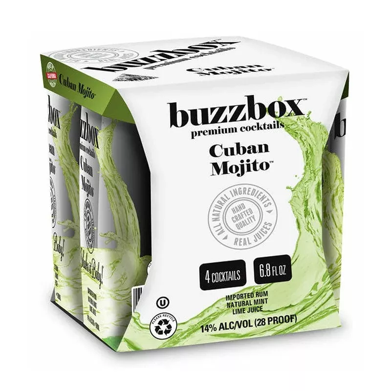 Buzzbox Cuban Mojito Cocktails 4/200ml