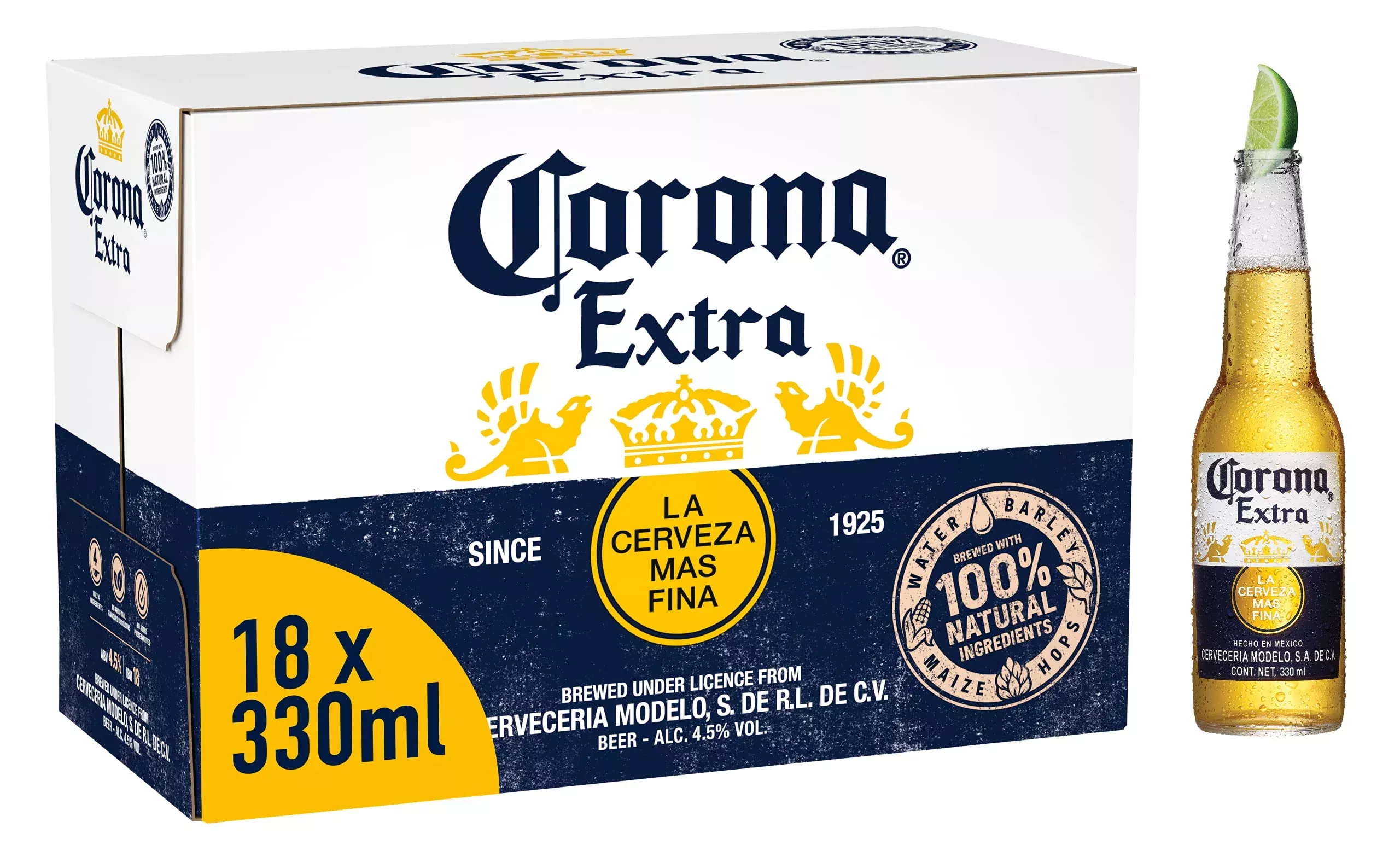Corona Extra Mexican Lager Import Beer 12-Oz Can 18-Pack