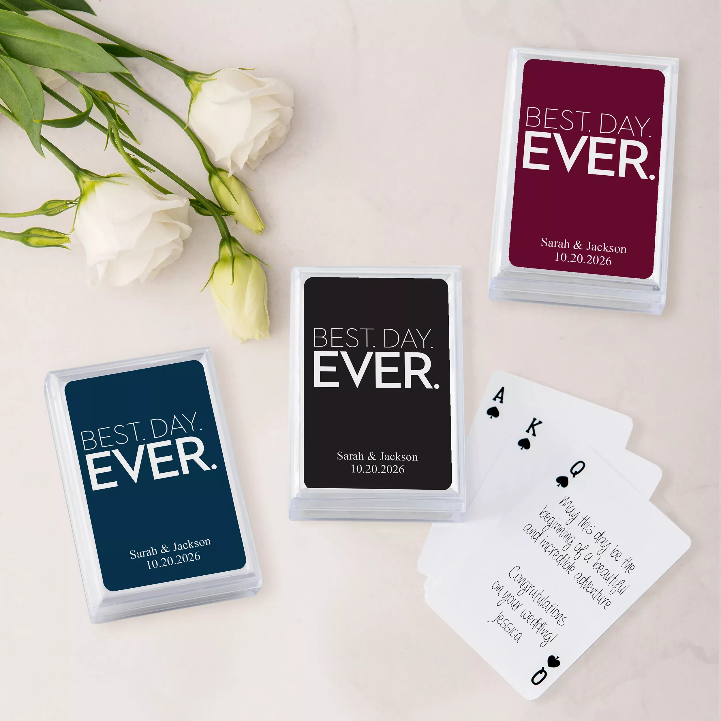 Custom Printed Playing Card Guest Book - Best Day Ever
