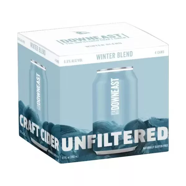 Downeast Unfiltered Winter Blend Cider 12-Oz Can 4-pack