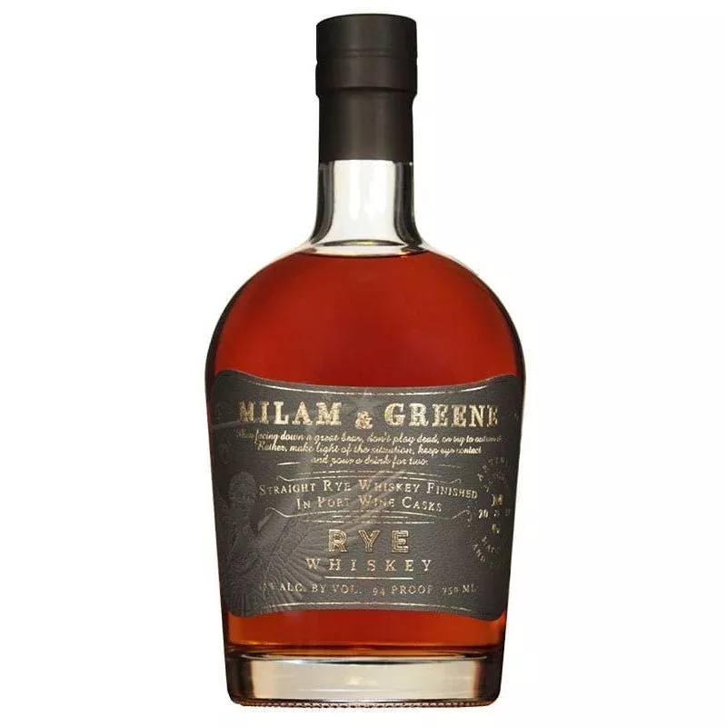 Milam & Greene Straight Rye Whiskey 750ml