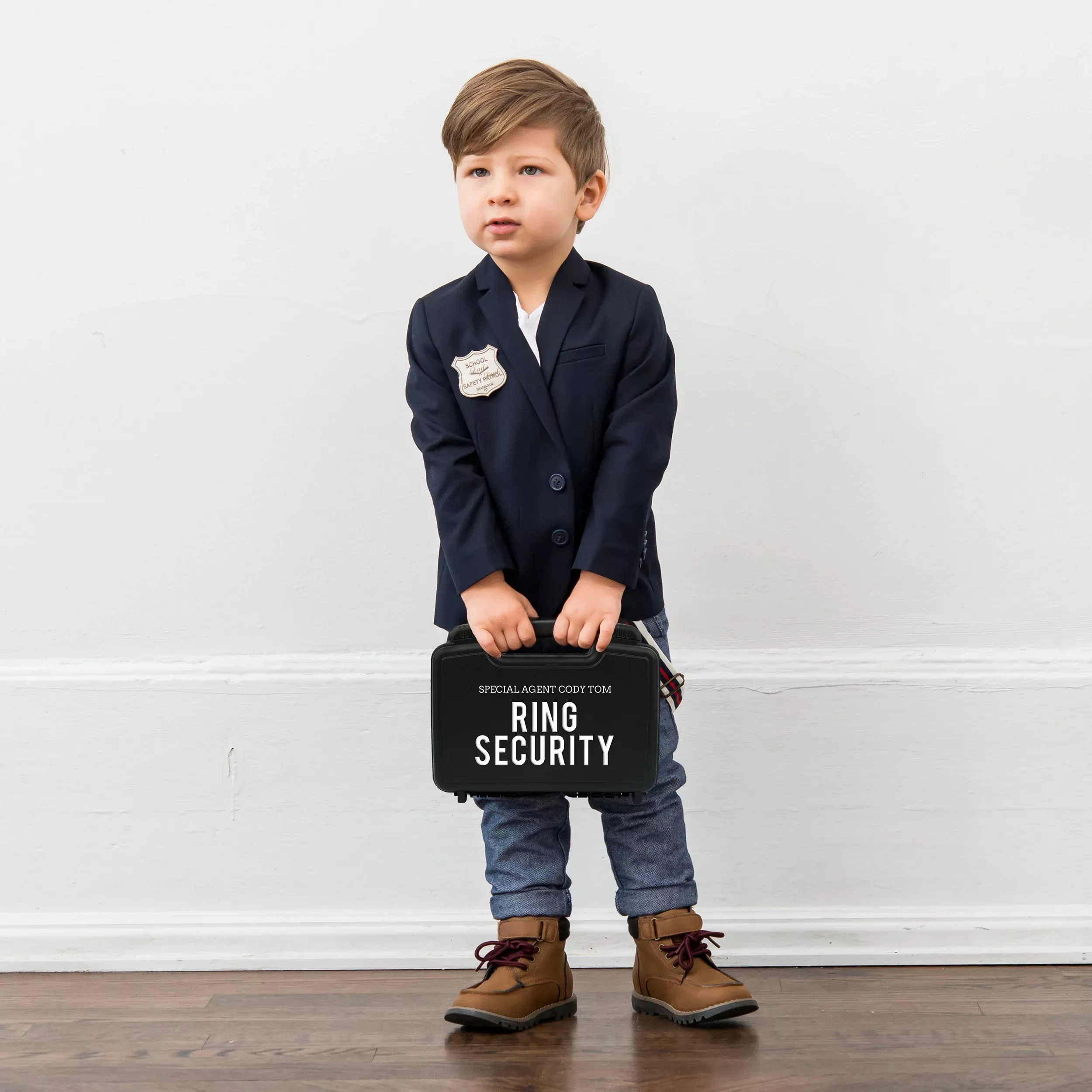 Personalized Ring Bearer Wedding Ring Security Briefcase - Custom Text