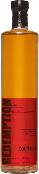 Redemption Bourbon High Rye Whiskey