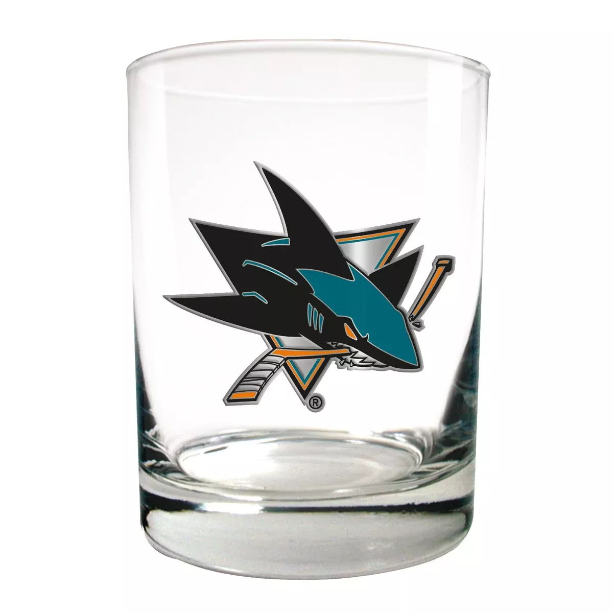 San Jose Sharks 14 oz. Rocks Glass
