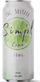 Simpl Lime 10mg THC Seltzer 4pk cans