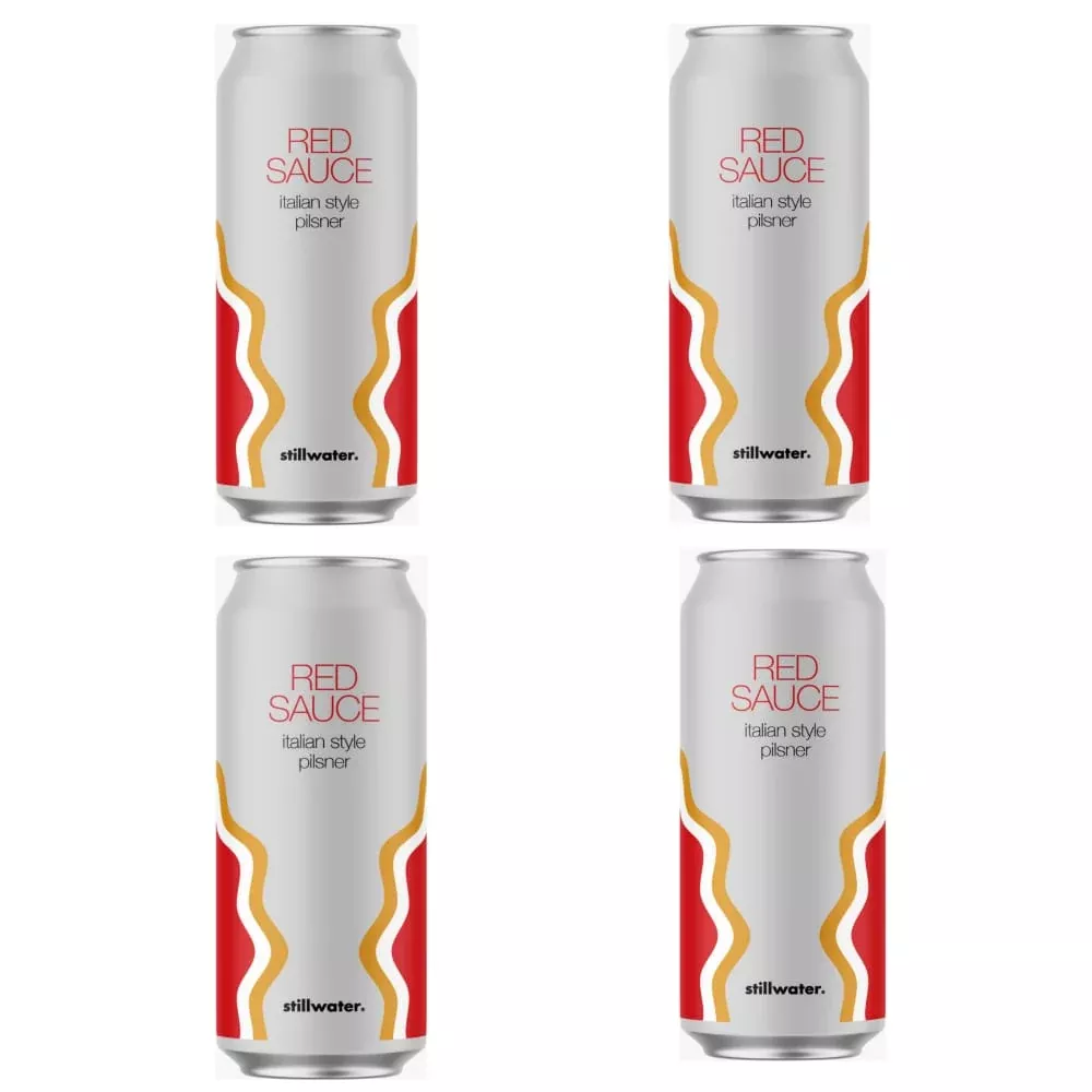 Stillwater Artisanal Red Sauce Italian Style Pilsner Beer 16-Oz Can 4-