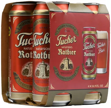 Tucher Rotbier 16oz 4pk cans