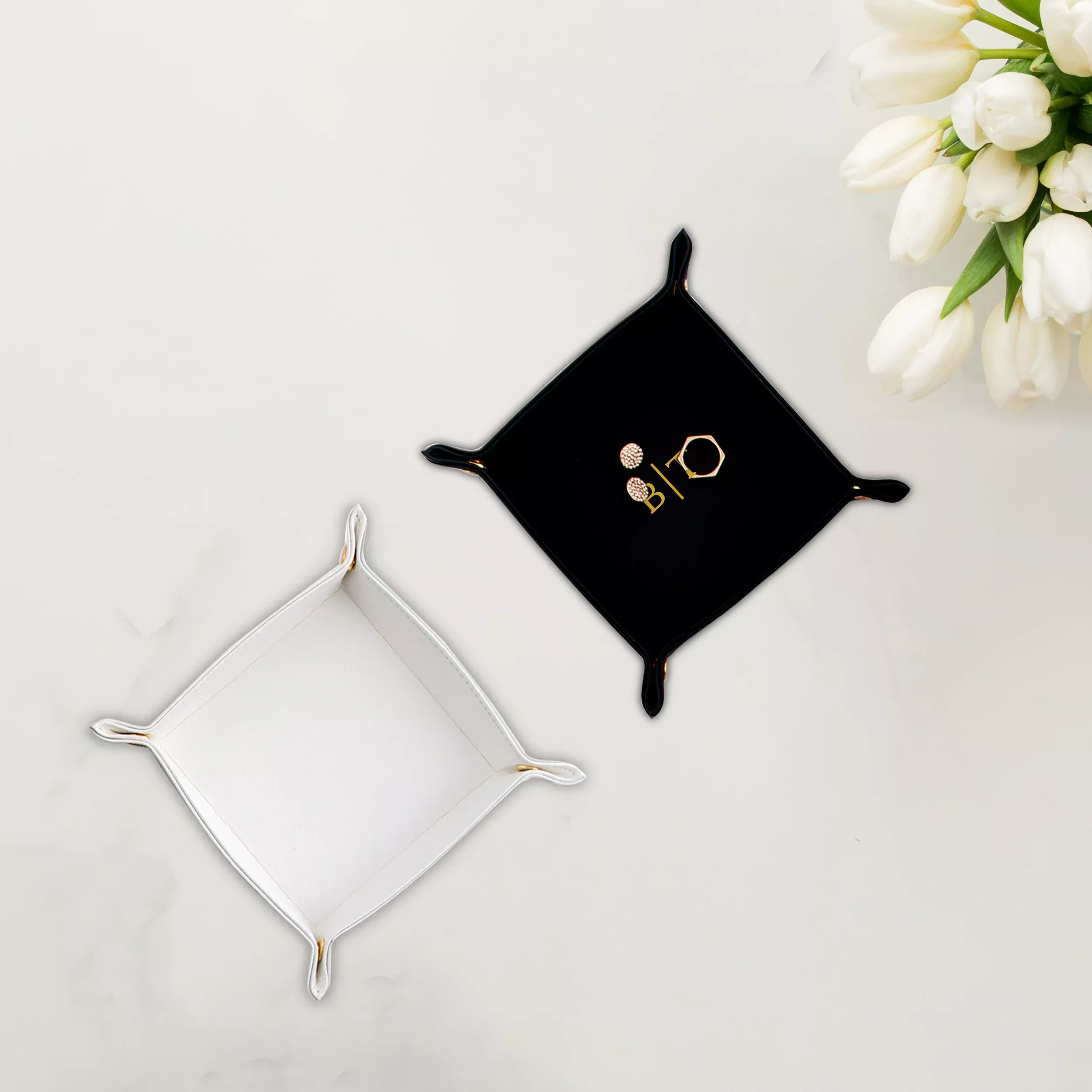Vegan Leather Jewelry Tray - Blank
