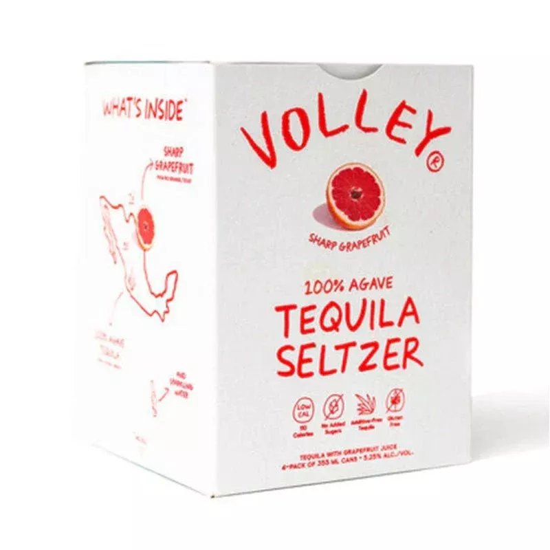 Volley Sharp Grapefruit Seltzer Tequila 4/355ml