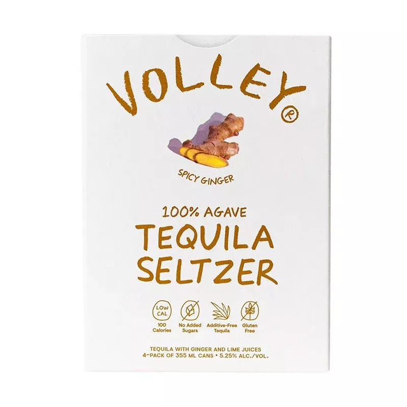 Volley Spicy Ginger Seltzer Tequila 4/355ml