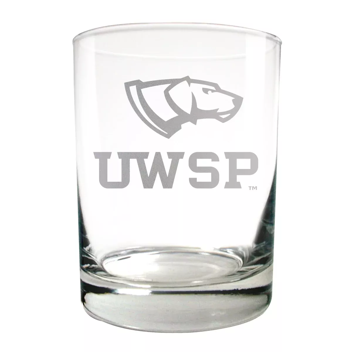 Wisconsin-Stevens Point Pointers 14 oz. Rocks Glass