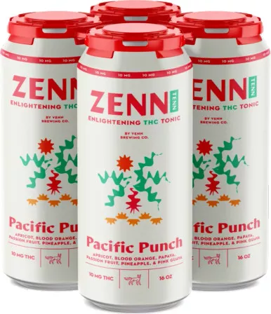 Zenn Pacific Punch THC Seltzer 16oz 4pk cans